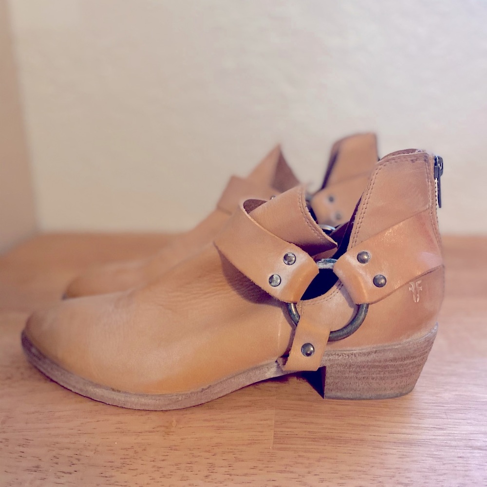 Frye Ray Harness Ankle Boots 9.5